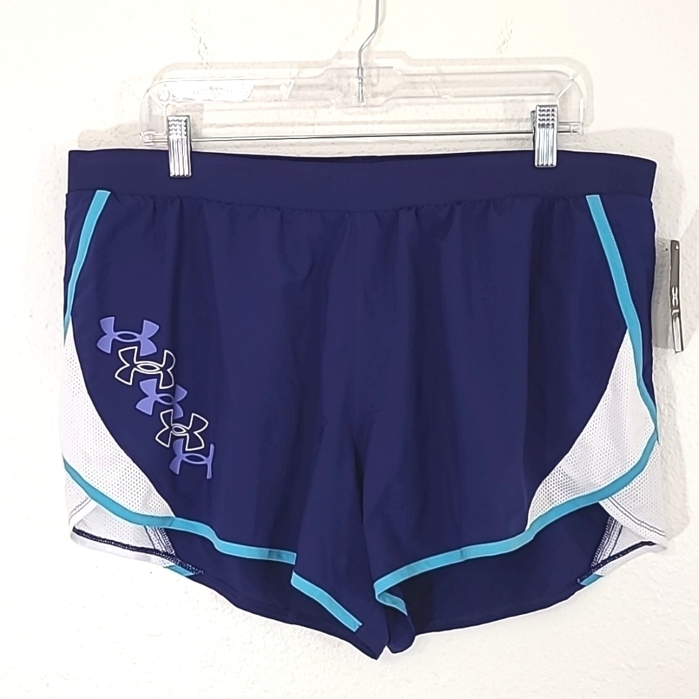 *NWT* UNDER ARMOUR Women's Loose Fit Running Shorts Royal Blue, size XL